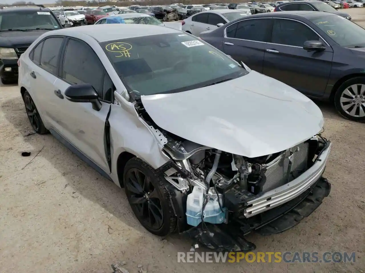 1 Photograph of a damaged car 5YFS4MCE1MP064135 TOYOTA COROLLA 2021