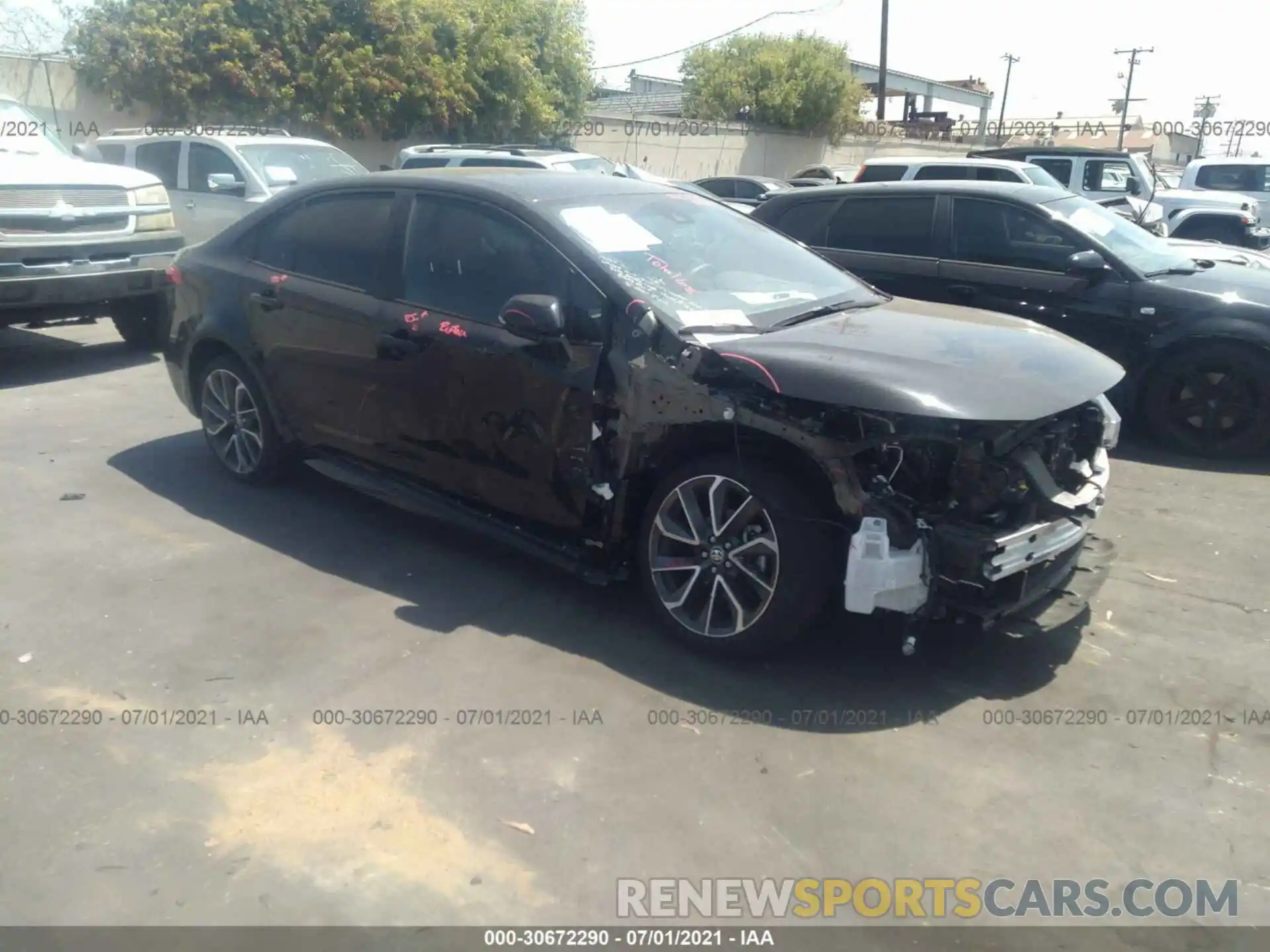 1 Photograph of a damaged car 5YFS4MCE1MP064751 TOYOTA COROLLA 2021