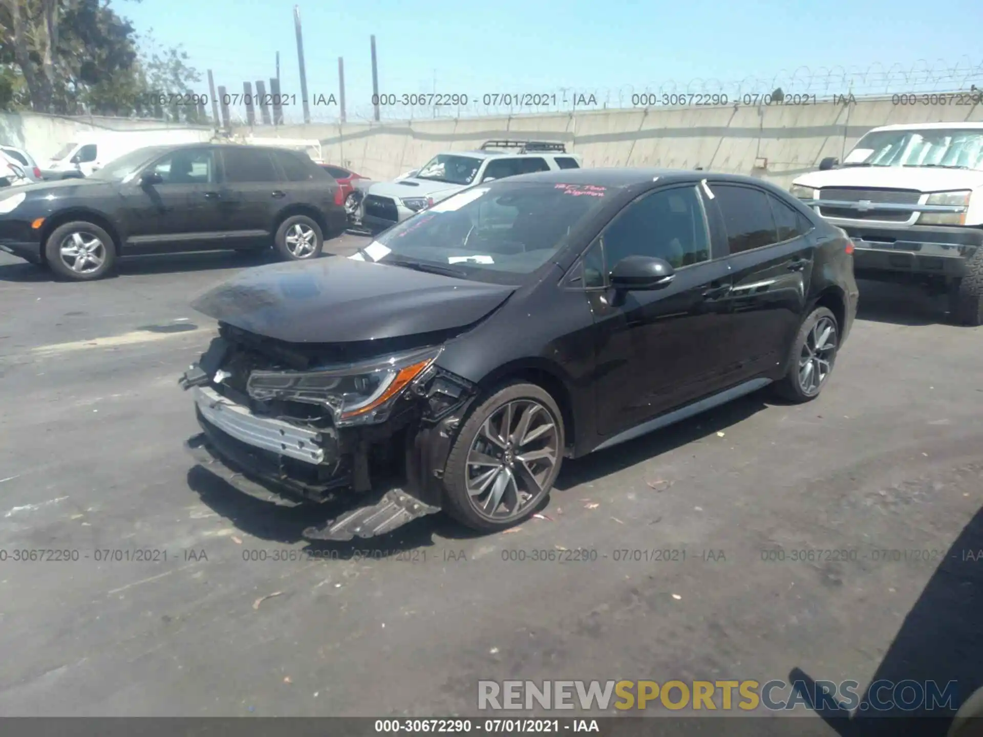 2 Photograph of a damaged car 5YFS4MCE1MP064751 TOYOTA COROLLA 2021