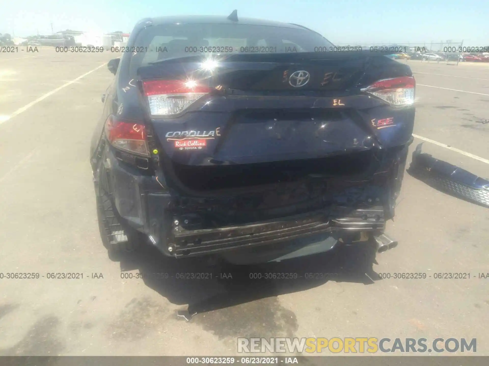 6 Photograph of a damaged car 5YFS4MCE1MP065074 TOYOTA COROLLA 2021