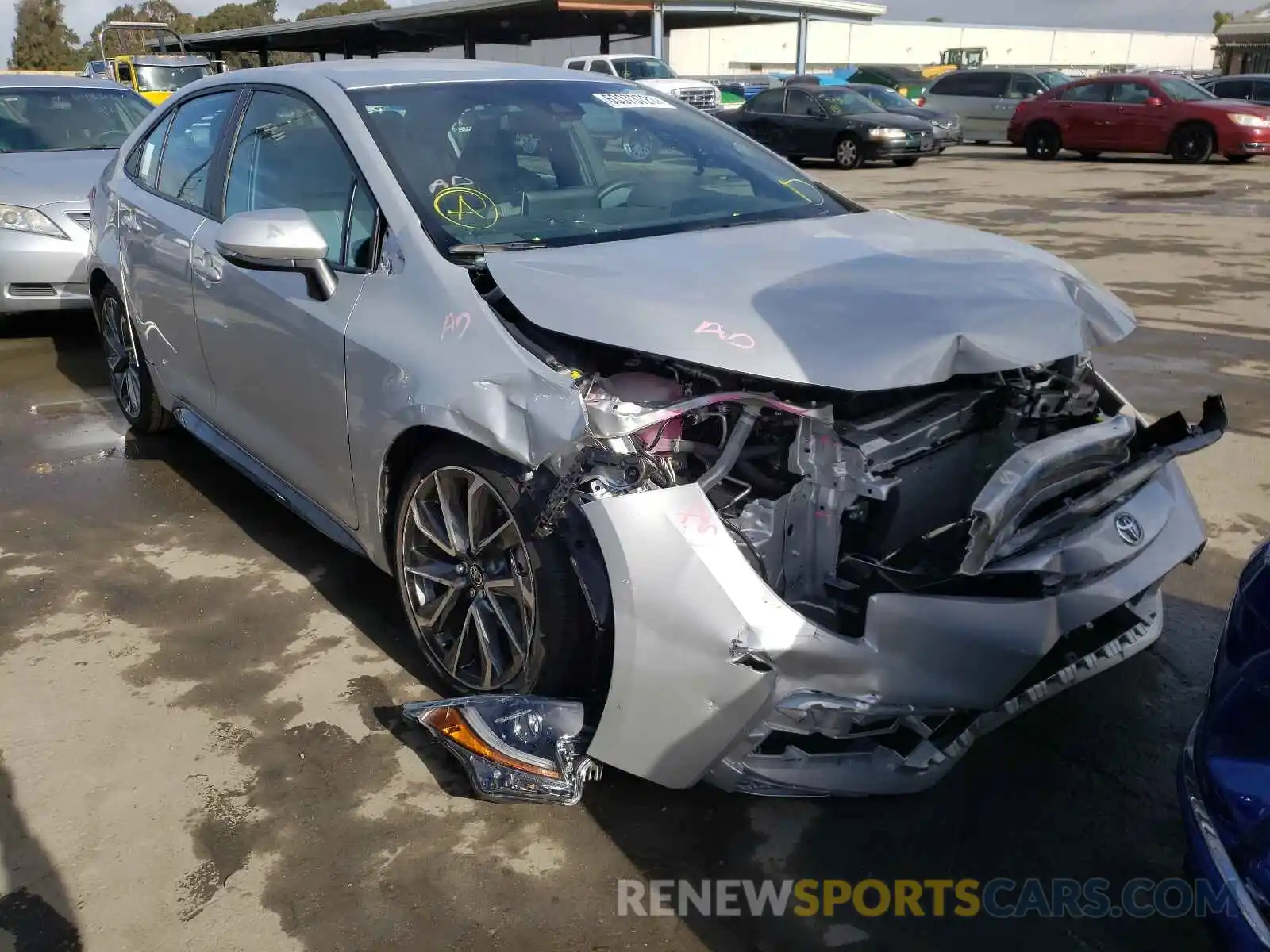 1 Photograph of a damaged car 5YFS4MCE1MP065544 TOYOTA COROLLA 2021