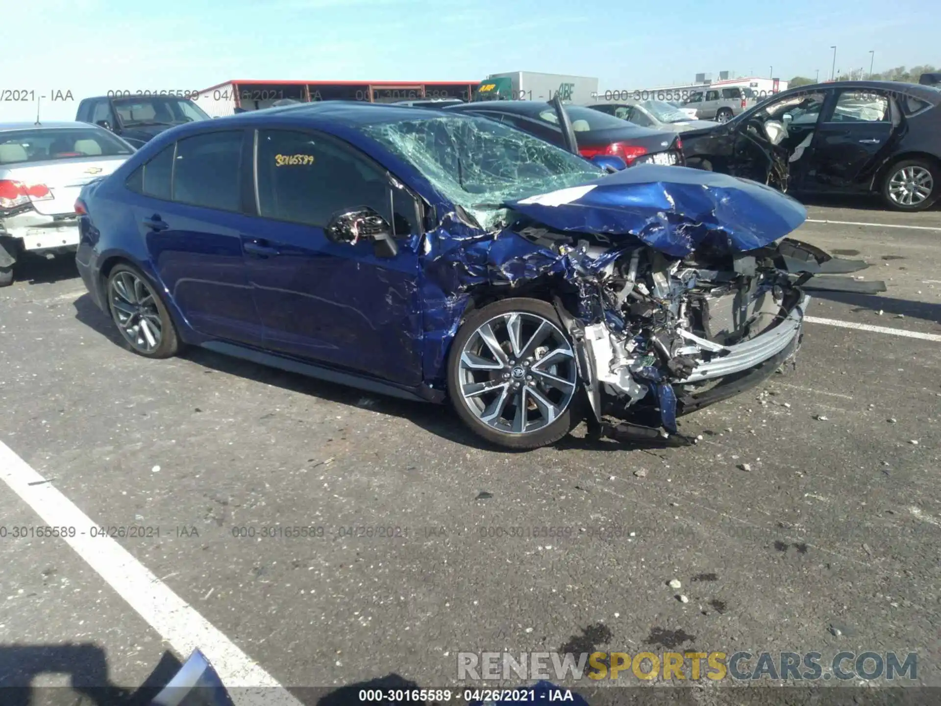 1 Photograph of a damaged car 5YFS4MCE1MP066418 TOYOTA COROLLA 2021