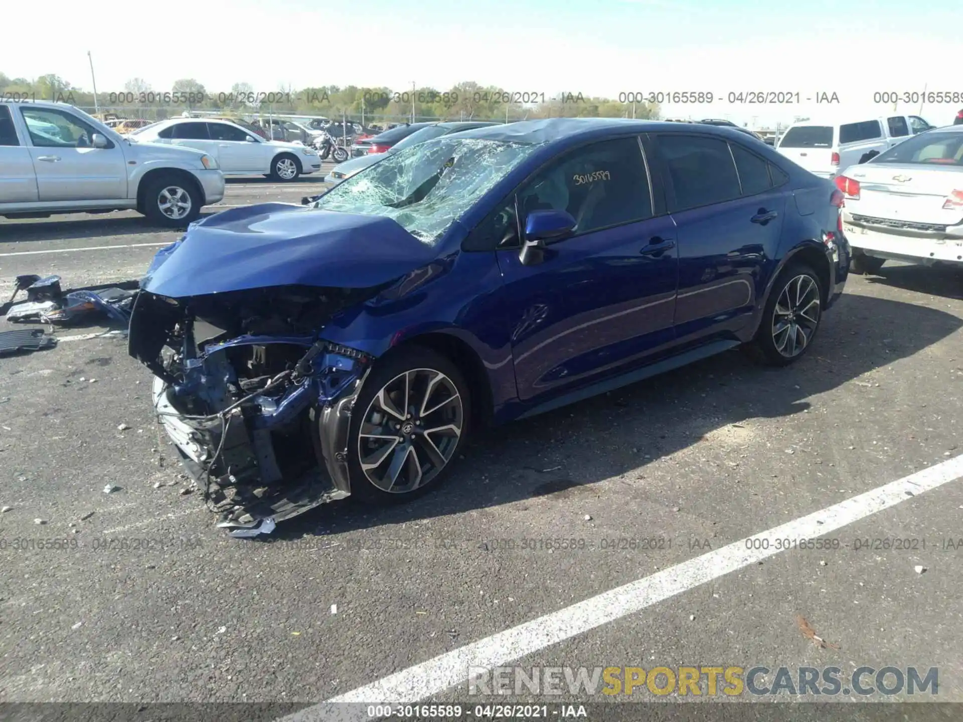 2 Photograph of a damaged car 5YFS4MCE1MP066418 TOYOTA COROLLA 2021