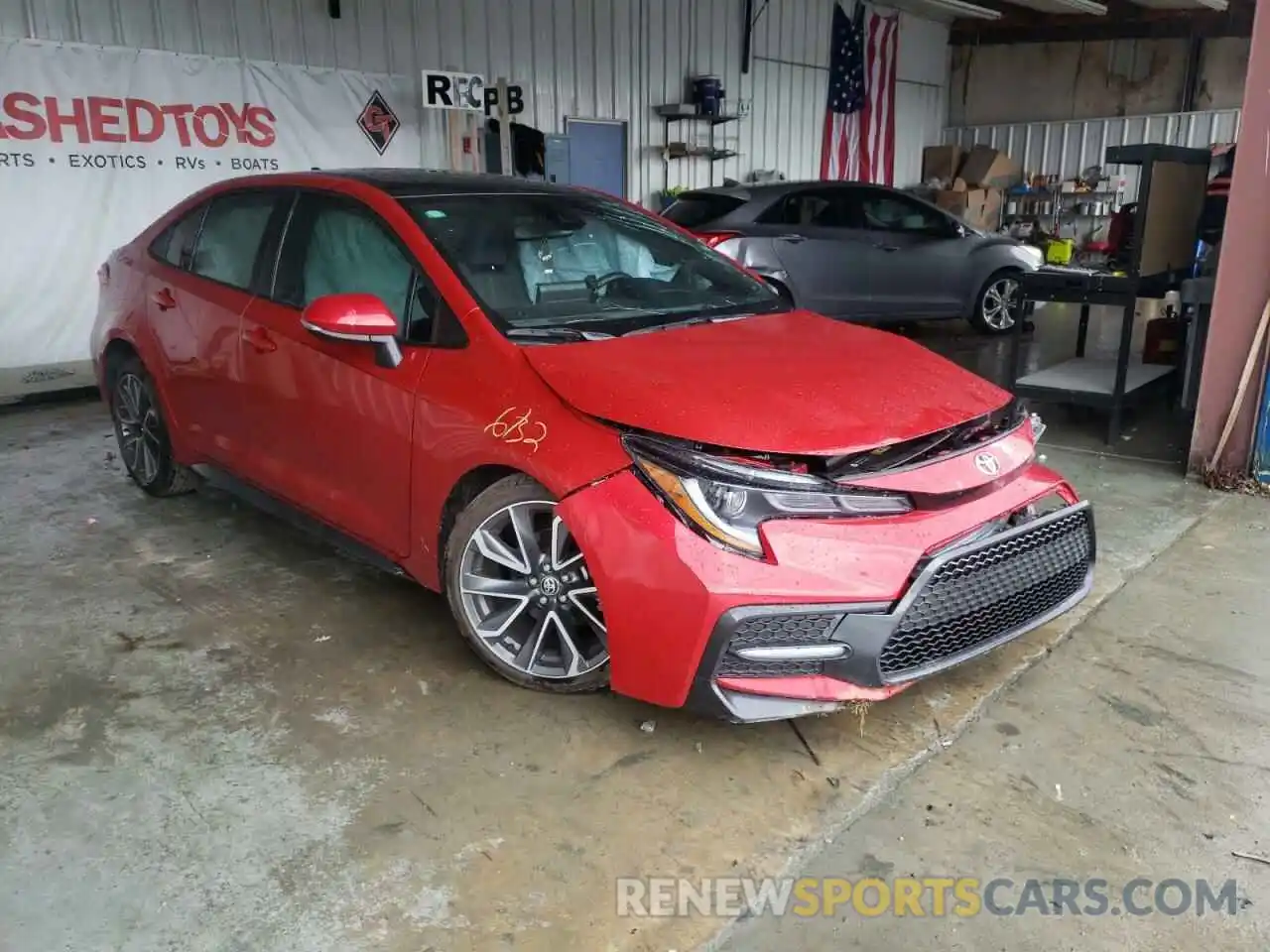 1 Photograph of a damaged car 5YFS4MCE1MP074227 TOYOTA COROLLA 2021