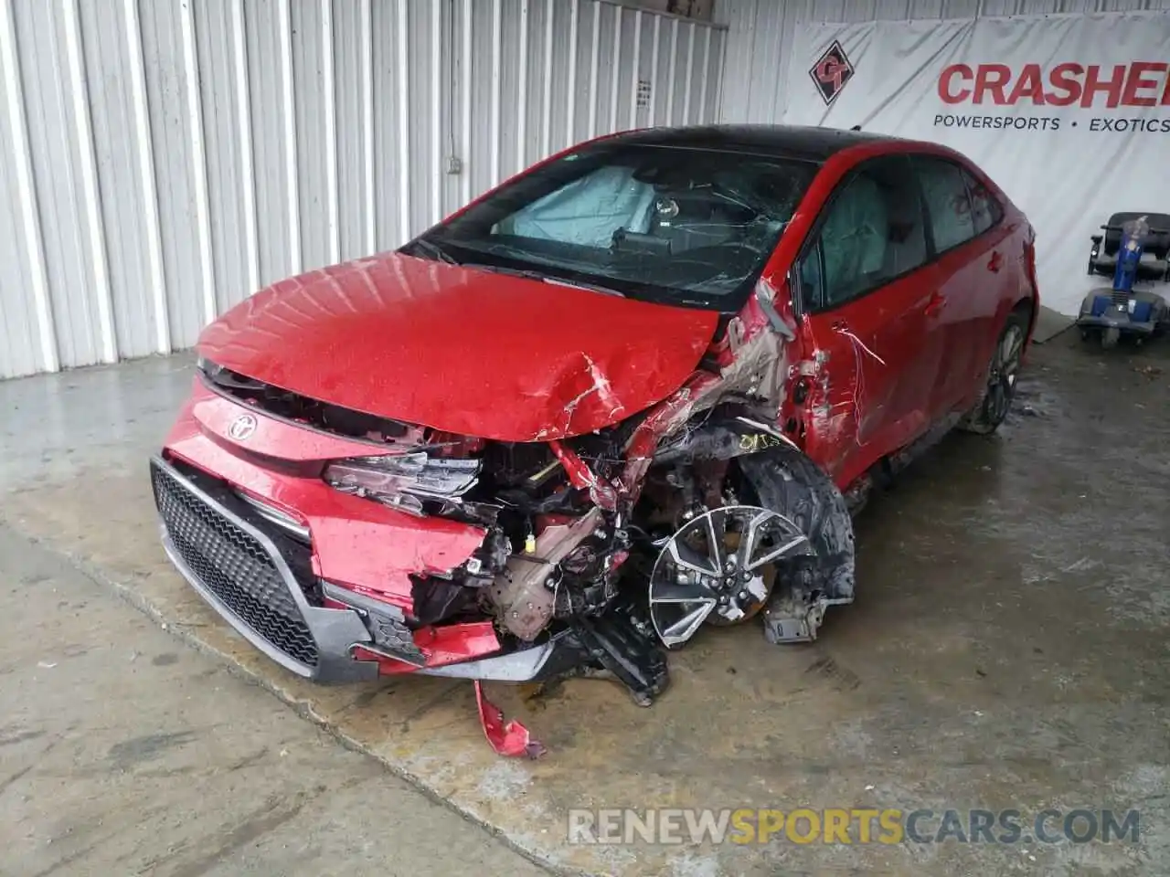 2 Photograph of a damaged car 5YFS4MCE1MP074227 TOYOTA COROLLA 2021