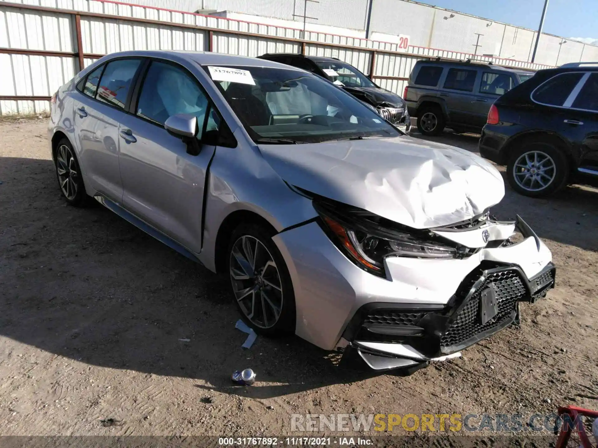 1 Photograph of a damaged car 5YFS4MCE1MP078892 TOYOTA COROLLA 2021