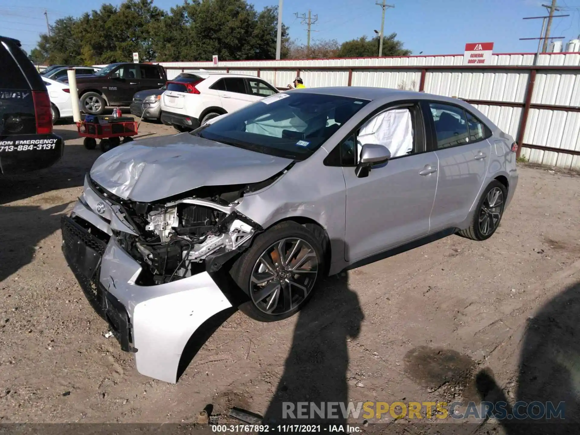 2 Photograph of a damaged car 5YFS4MCE1MP078892 TOYOTA COROLLA 2021