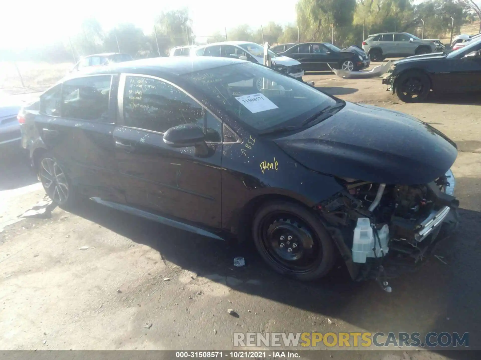 1 Photograph of a damaged car 5YFS4MCE1MP089911 TOYOTA COROLLA 2021