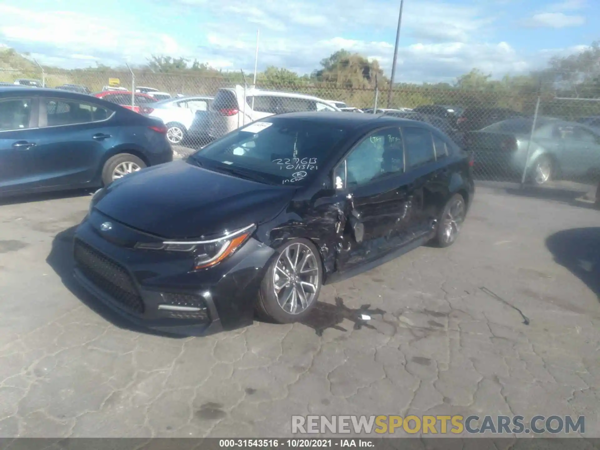 2 Photograph of a damaged car 5YFS4MCE1MP090685 TOYOTA COROLLA 2021