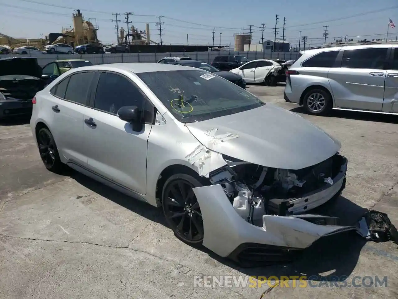 1 Photograph of a damaged car 5YFS4MCE2MP057775 TOYOTA COROLLA 2021