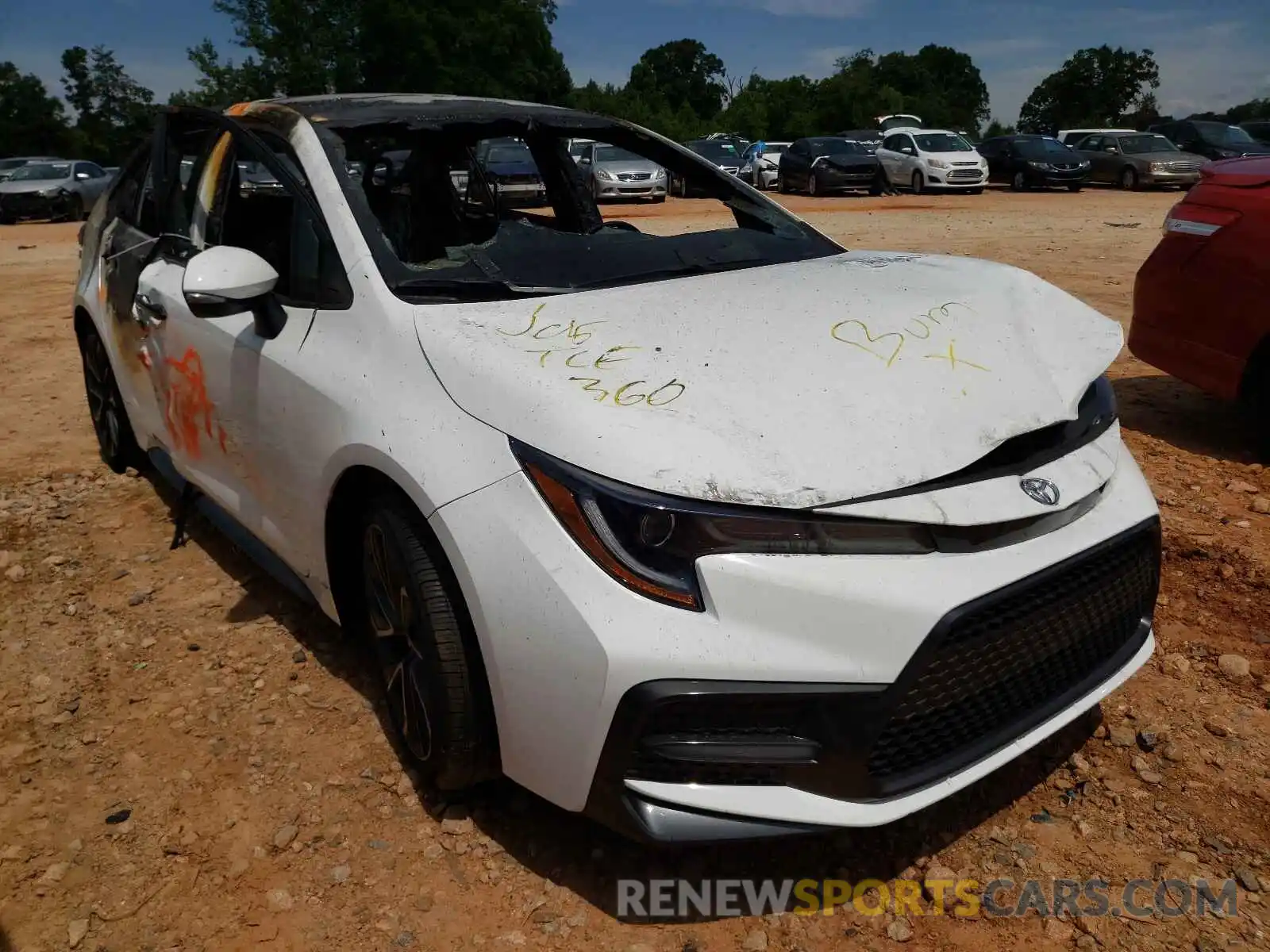 1 Photograph of a damaged car 5YFS4MCE2MP064550 TOYOTA COROLLA 2021