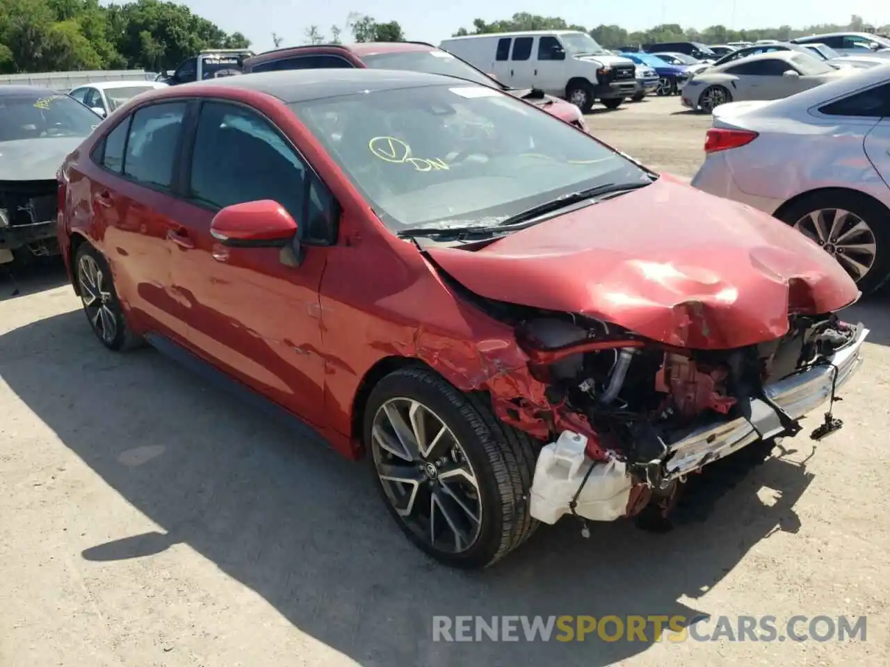 1 Photograph of a damaged car 5YFS4MCE2MP070753 TOYOTA COROLLA 2021