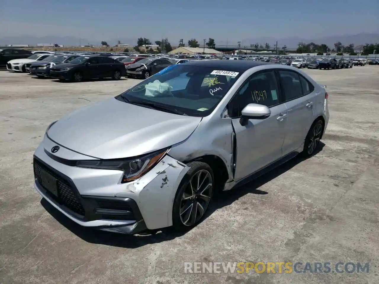 2 Photograph of a damaged car 5YFS4MCE2MP085222 TOYOTA COROLLA 2021