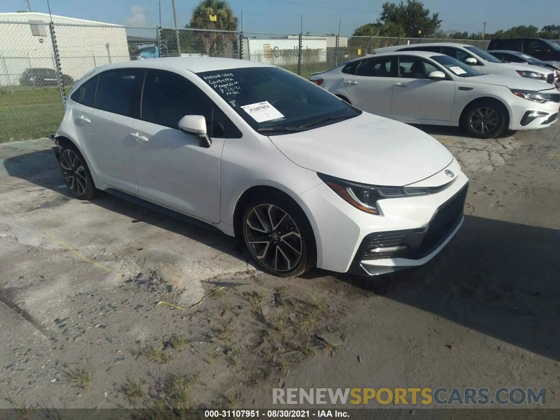 1 Photograph of a damaged car 5YFS4MCE2MP090341 TOYOTA COROLLA 2021