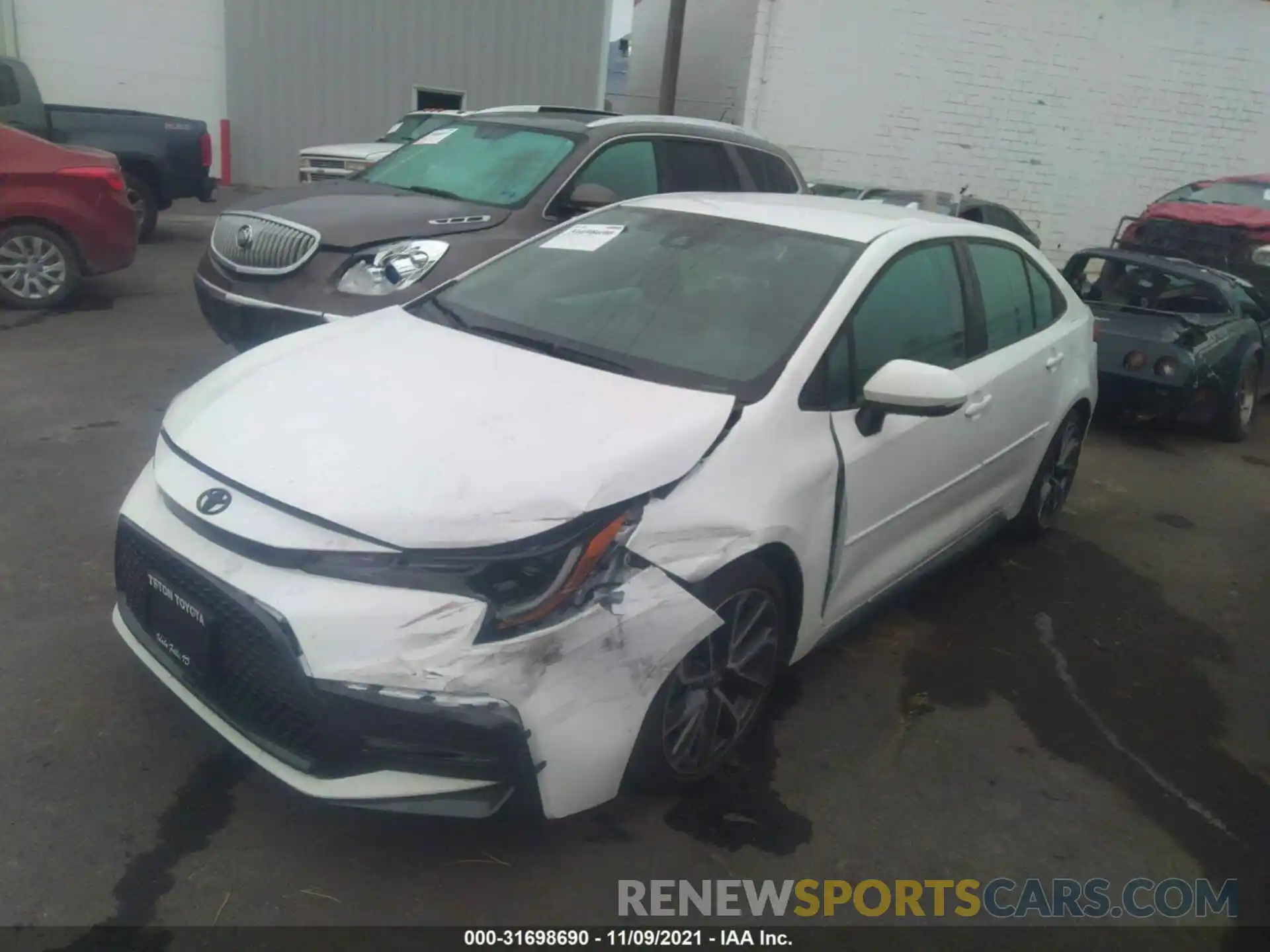 2 Photograph of a damaged car 5YFS4MCE2MP091229 TOYOTA COROLLA 2021