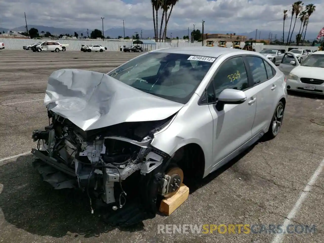 2 Photograph of a damaged car 5YFS4MCE2MP097564 TOYOTA COROLLA 2021