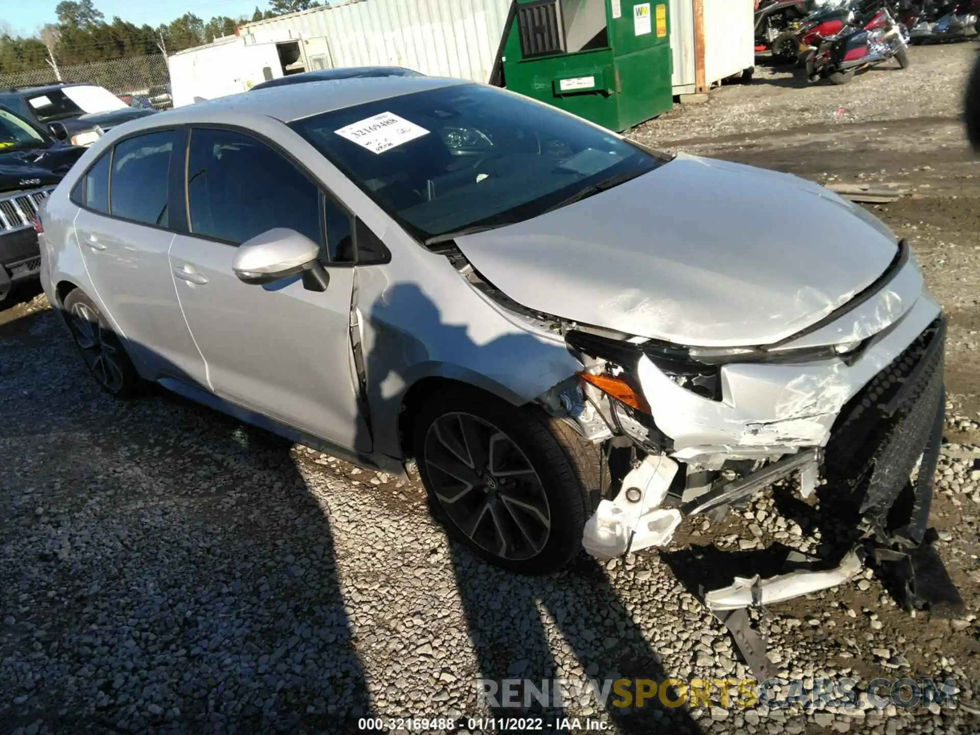 1 Photograph of a damaged car 5YFS4MCE3MP060751 TOYOTA COROLLA 2021