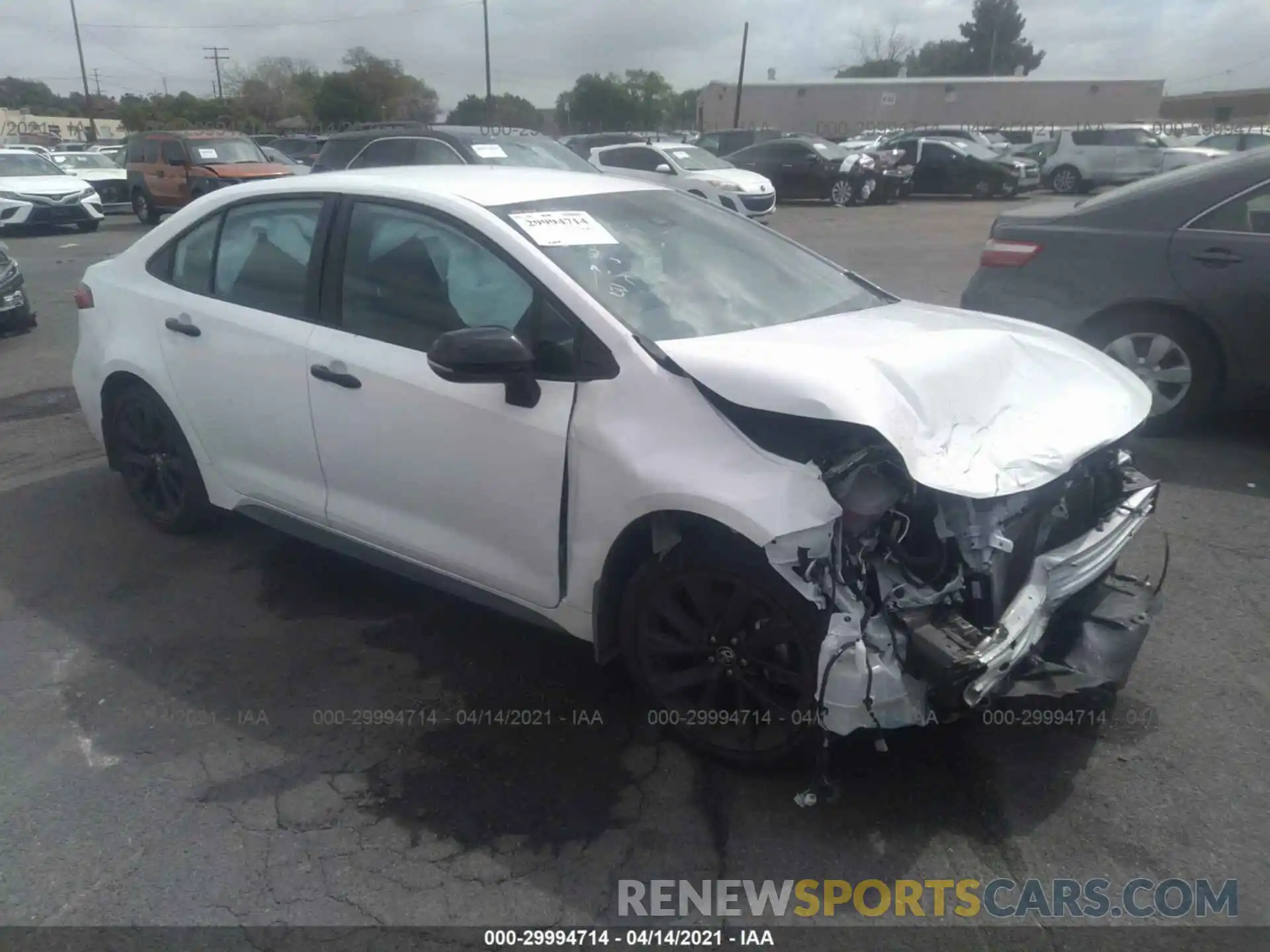 1 Photograph of a damaged car 5YFS4MCE3MP064041 TOYOTA COROLLA 2021