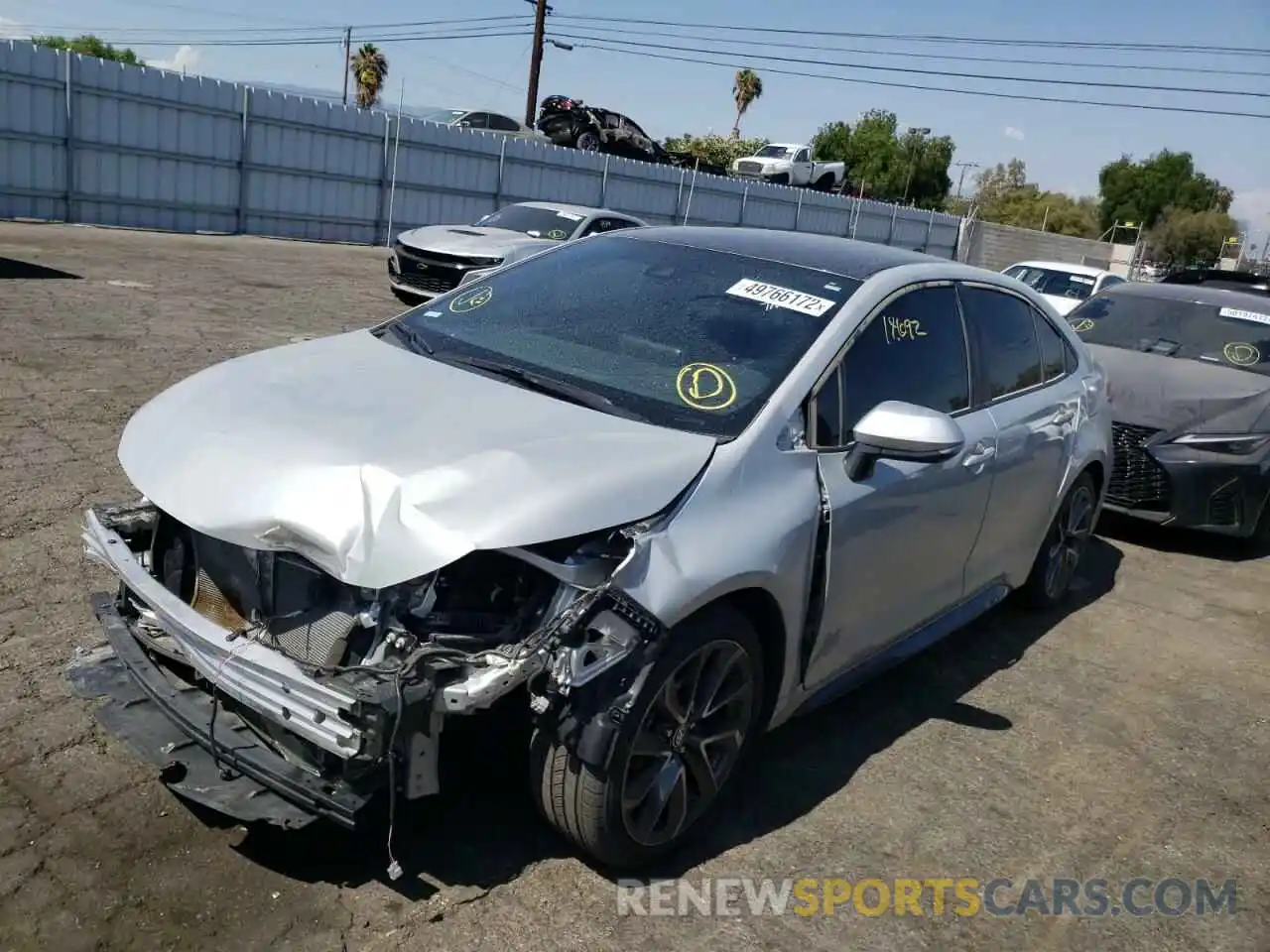 2 Photograph of a damaged car 5YFS4MCE3MP079977 TOYOTA COROLLA 2021