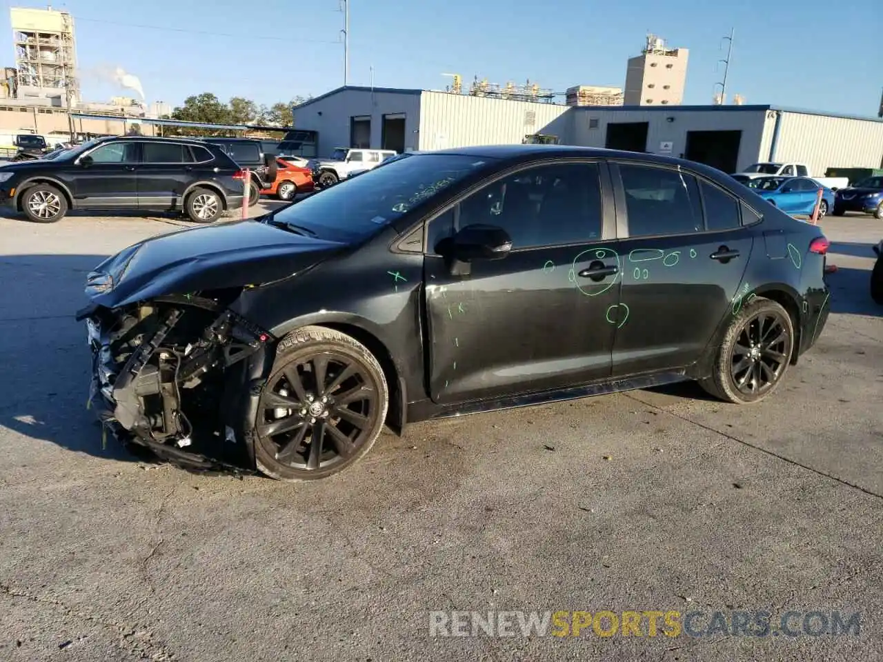 1 Photograph of a damaged car 5YFS4MCE3MP082779 TOYOTA COROLLA 2021