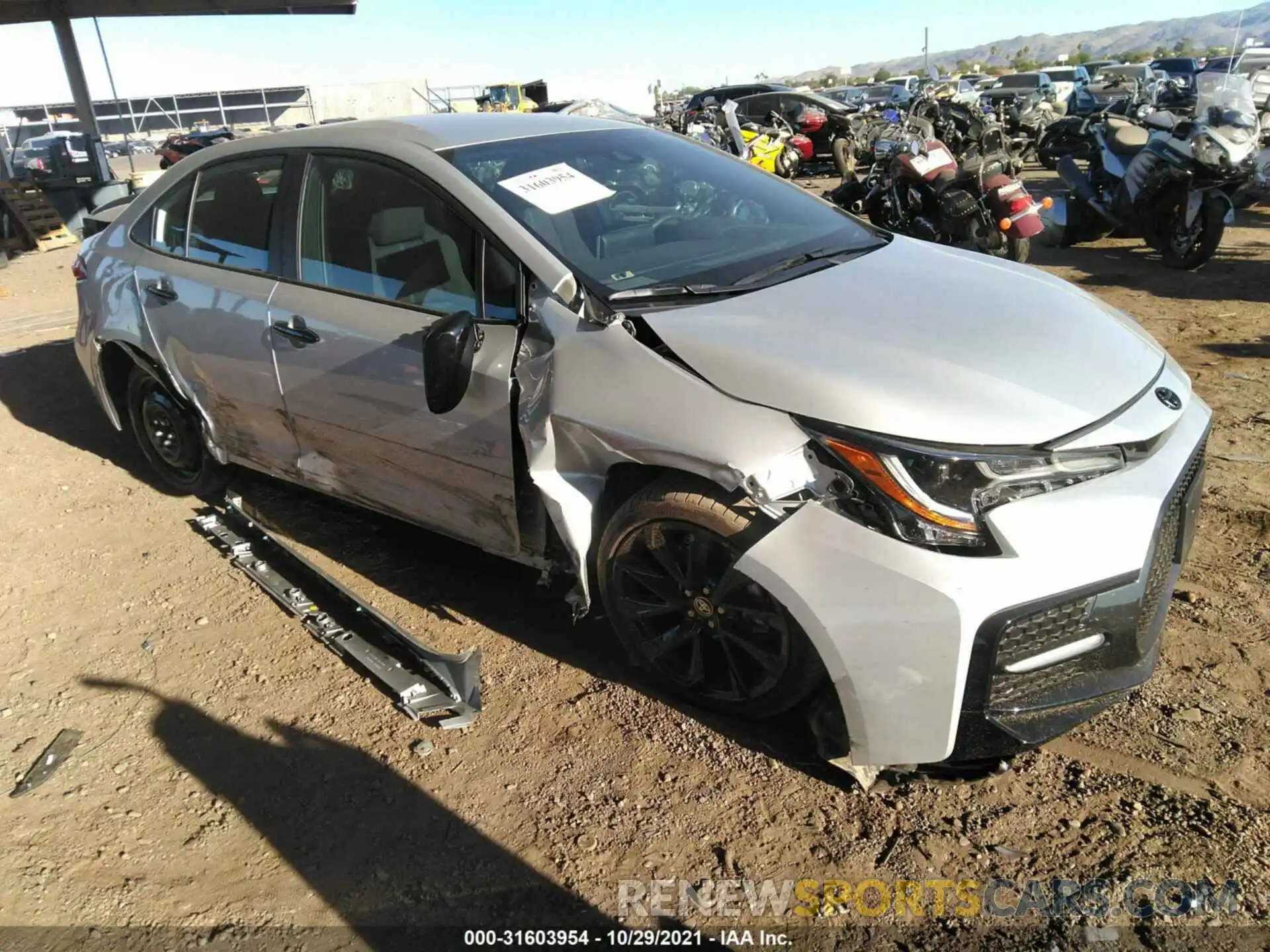 1 Photograph of a damaged car 5YFS4MCE3MP097721 TOYOTA COROLLA 2021