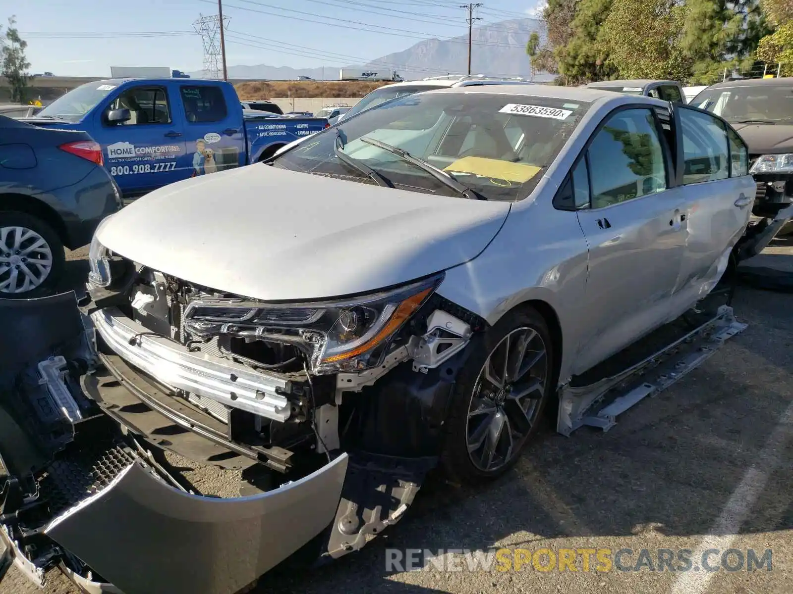 2 Photograph of a damaged car 5YFS4MCE5MP058595 TOYOTA COROLLA 2021