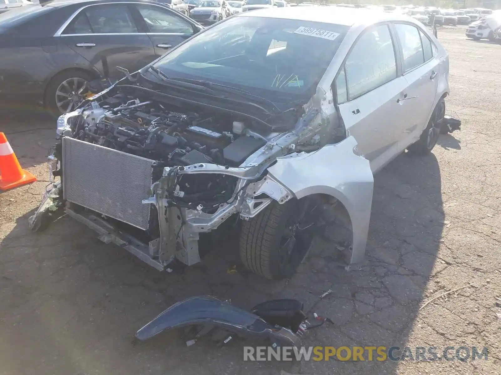 2 Photograph of a damaged car 5YFS4MCE5MP068169 TOYOTA COROLLA 2021