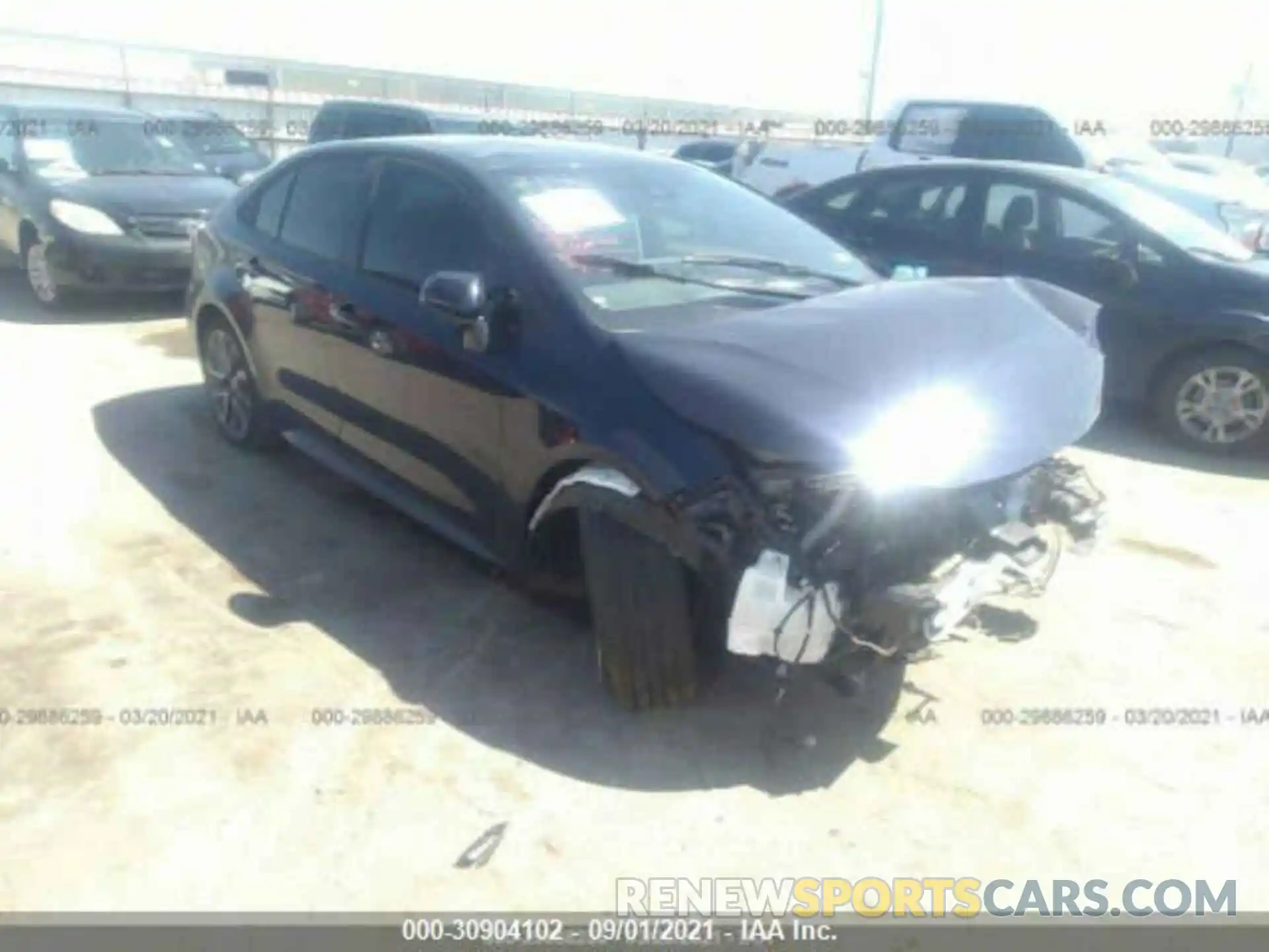 1 Photograph of a damaged car 5YFS4MCE5MP071525 TOYOTA COROLLA 2021