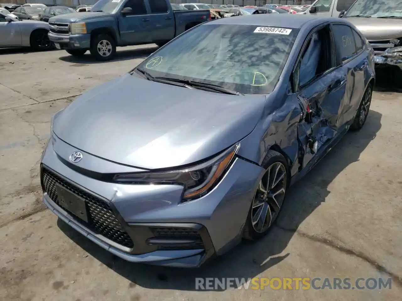 2 Photograph of a damaged car 5YFS4MCE5MP073890 TOYOTA COROLLA 2021