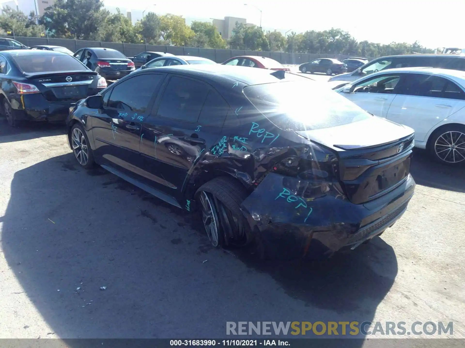 3 Photograph of a damaged car 5YFS4MCE6MP058086 TOYOTA COROLLA 2021