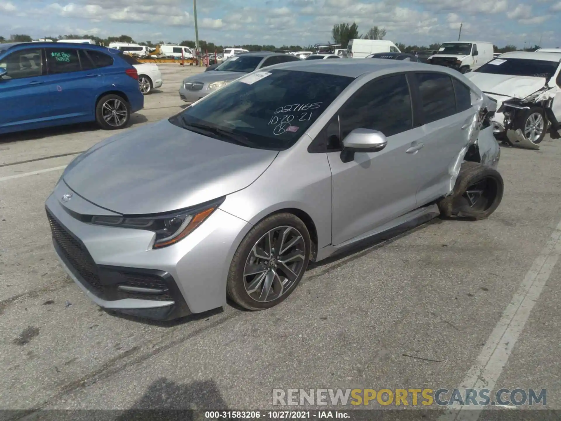 2 Photograph of a damaged car 5YFS4MCE6MP062672 TOYOTA COROLLA 2021