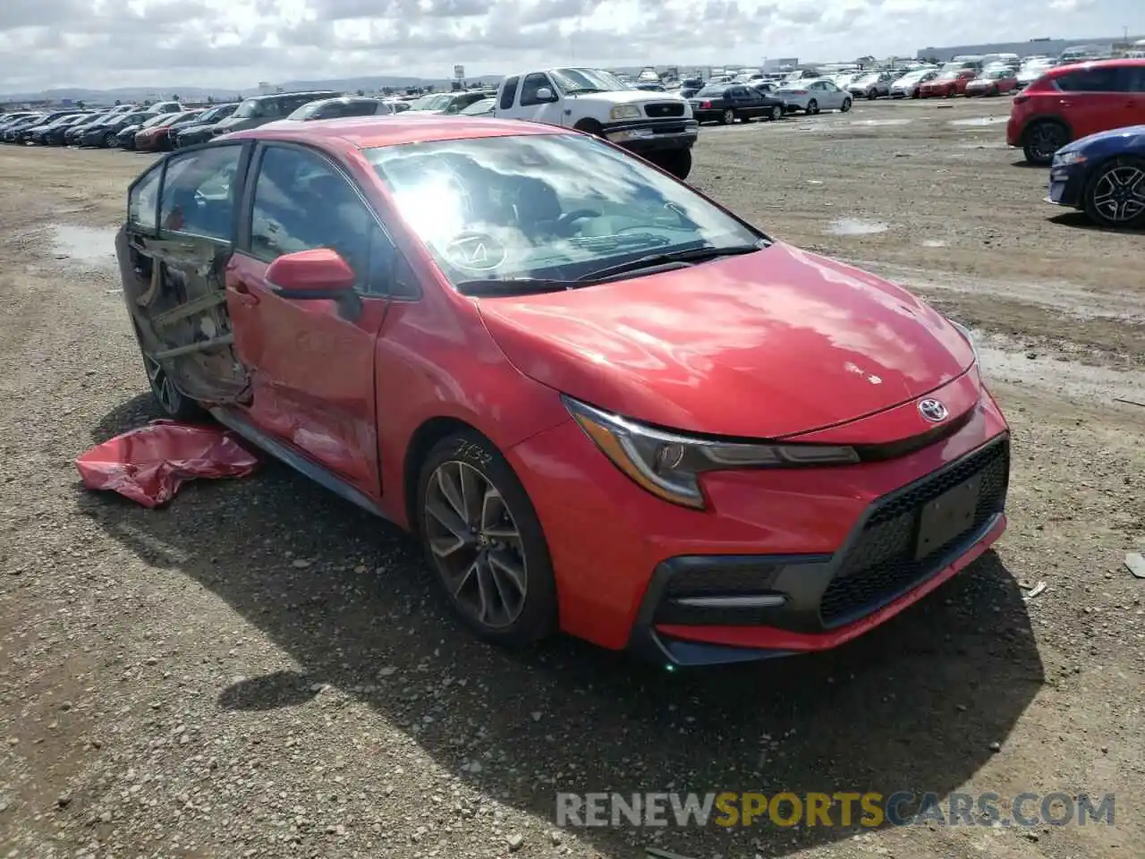 1 Photograph of a damaged car 5YFS4MCE6MP065488 TOYOTA COROLLA 2021