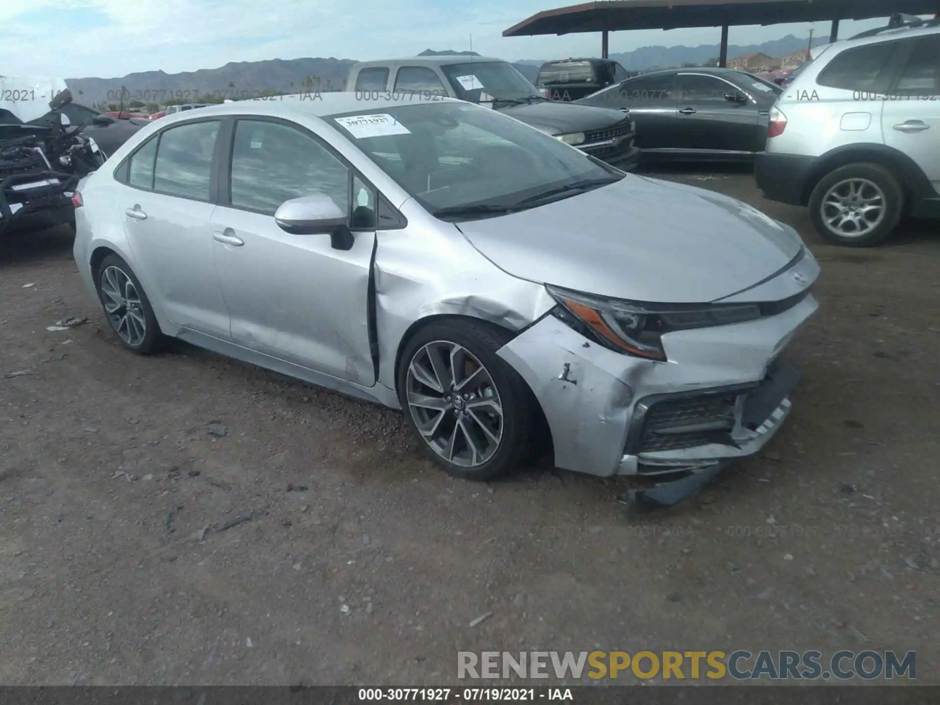 1 Photograph of a damaged car 5YFS4MCE6MP069962 TOYOTA COROLLA 2021