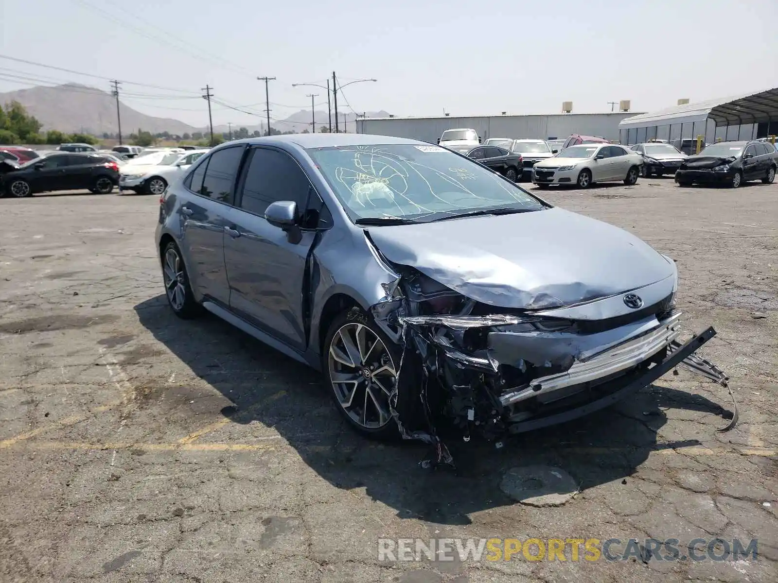 1 Photograph of a damaged car 5YFS4MCE6MP074515 TOYOTA COROLLA 2021