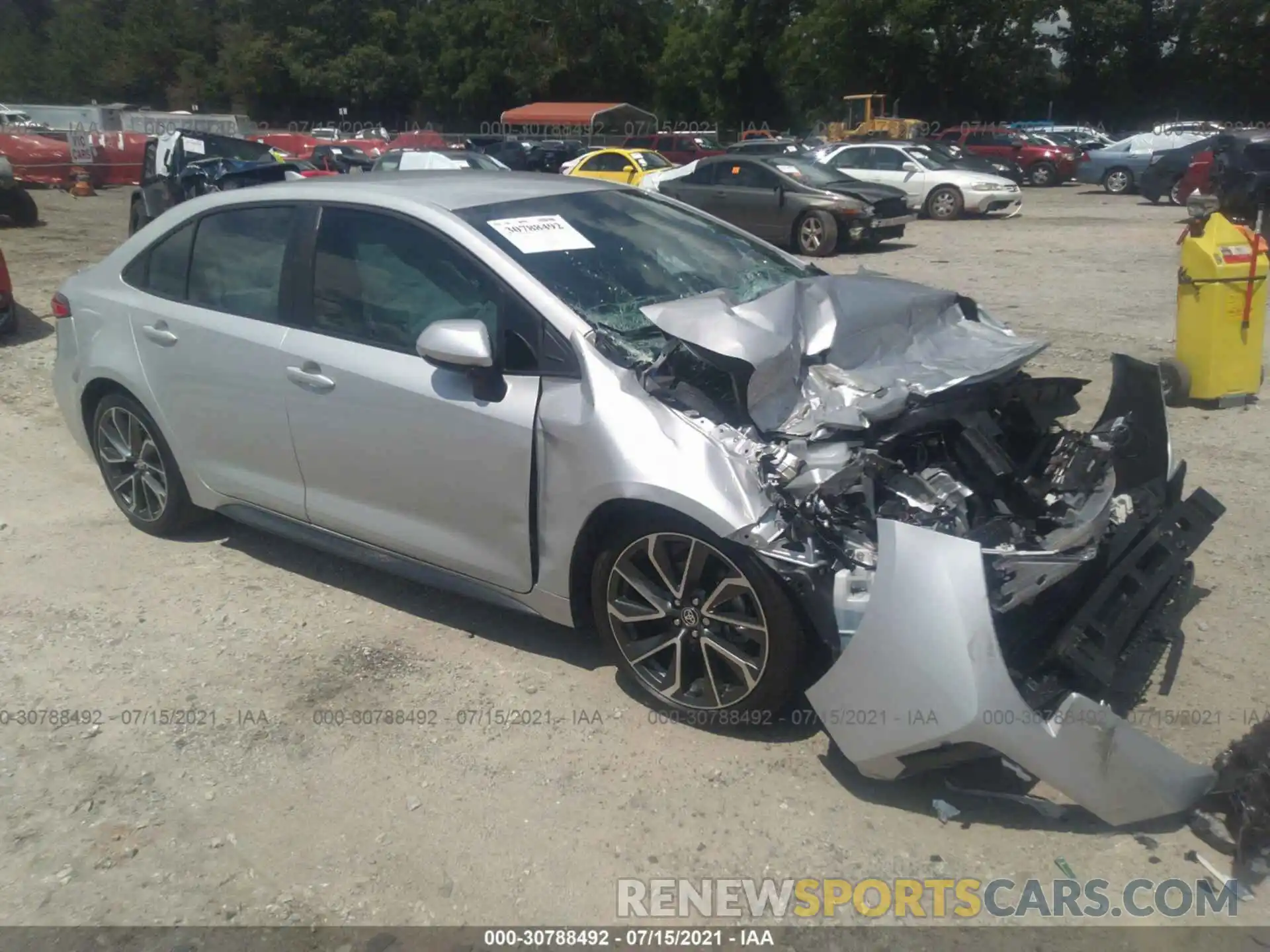 1 Photograph of a damaged car 5YFS4MCE6MP080587 TOYOTA COROLLA 2021