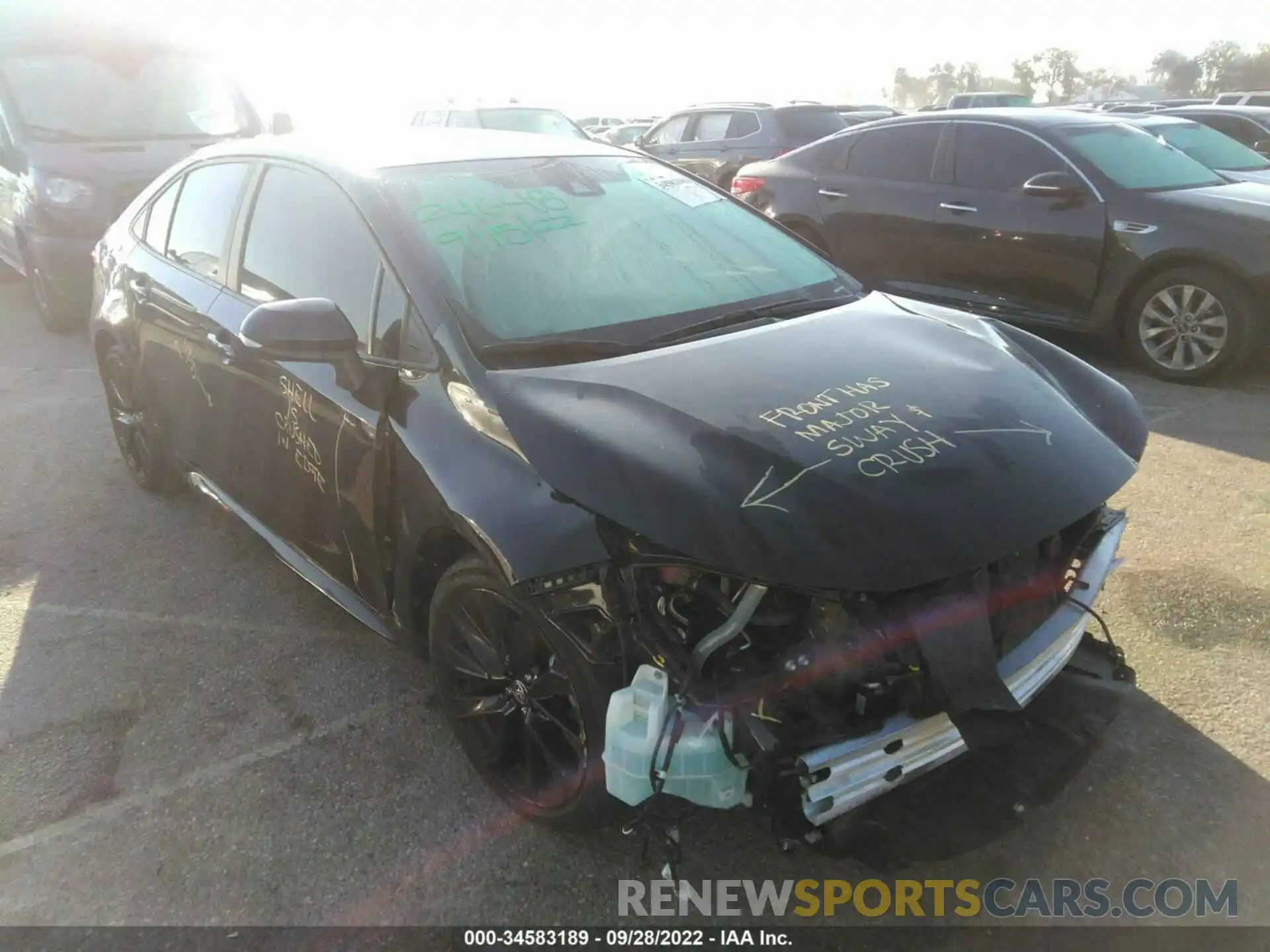 1 Photograph of a damaged car 5YFS4MCE6MP083621 TOYOTA COROLLA 2021