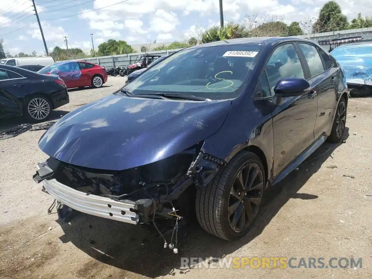 2 Photograph of a damaged car 5YFS4MCE6MP087720 TOYOTA COROLLA 2021