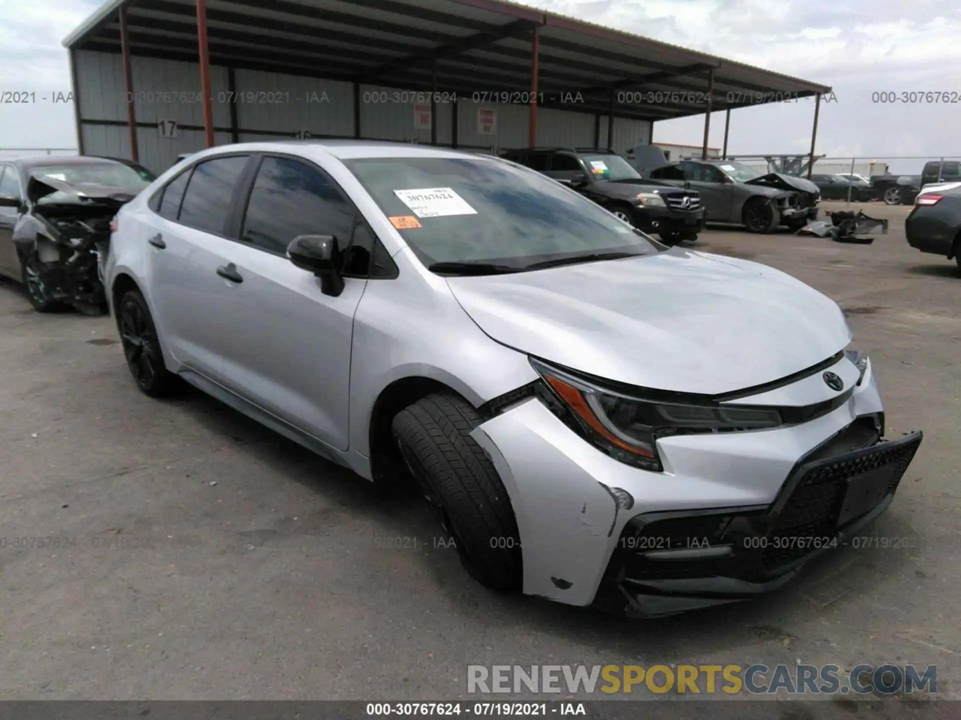 1 Photograph of a damaged car 5YFS4MCE7MP074992 TOYOTA COROLLA 2021