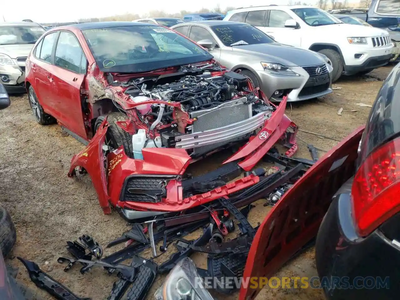 1 Photograph of a damaged car 5YFS4MCE7MP090657 TOYOTA COROLLA 2021