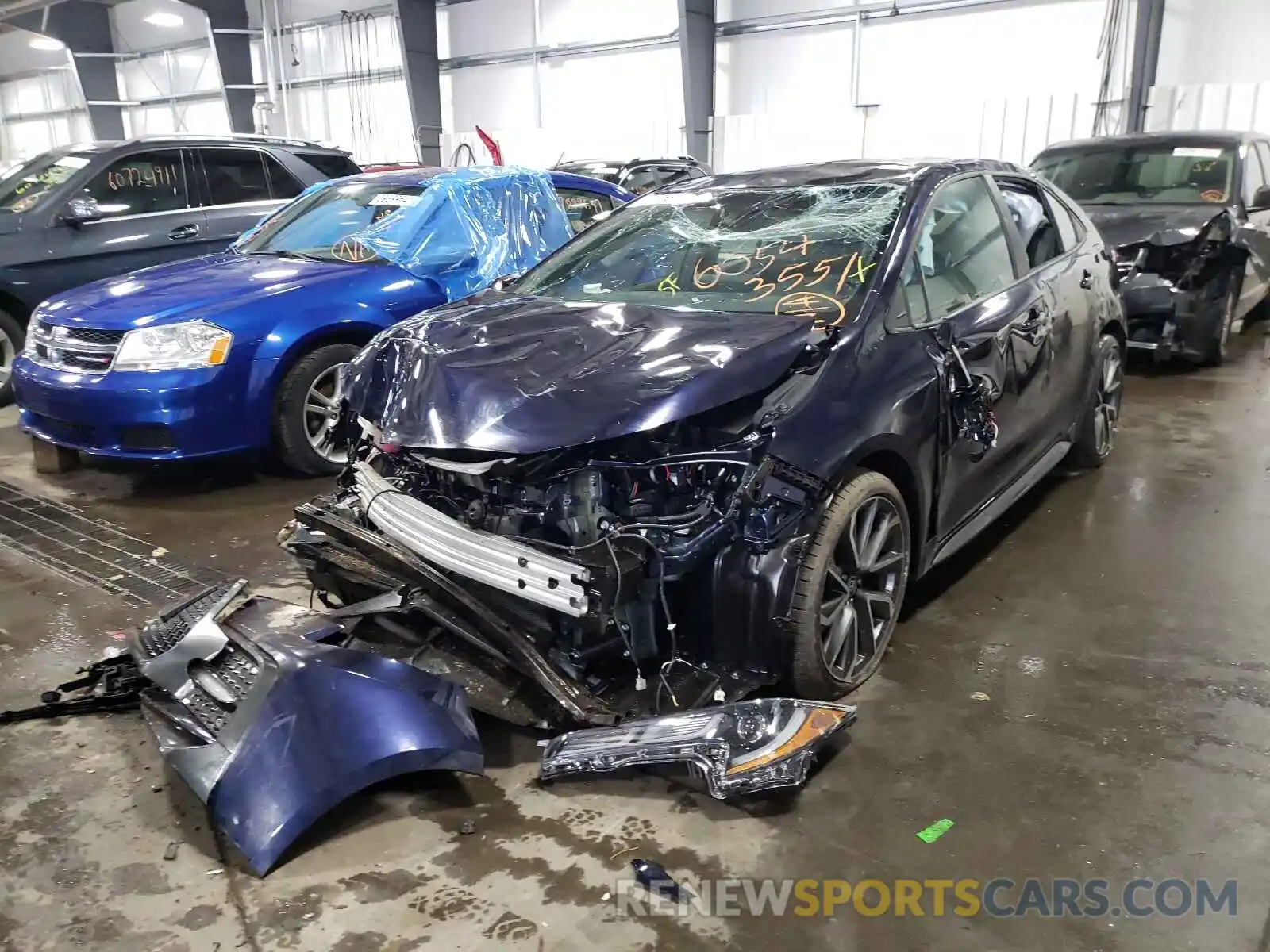 2 Photograph of a damaged car 5YFS4MCE7MP096541 TOYOTA COROLLA 2021