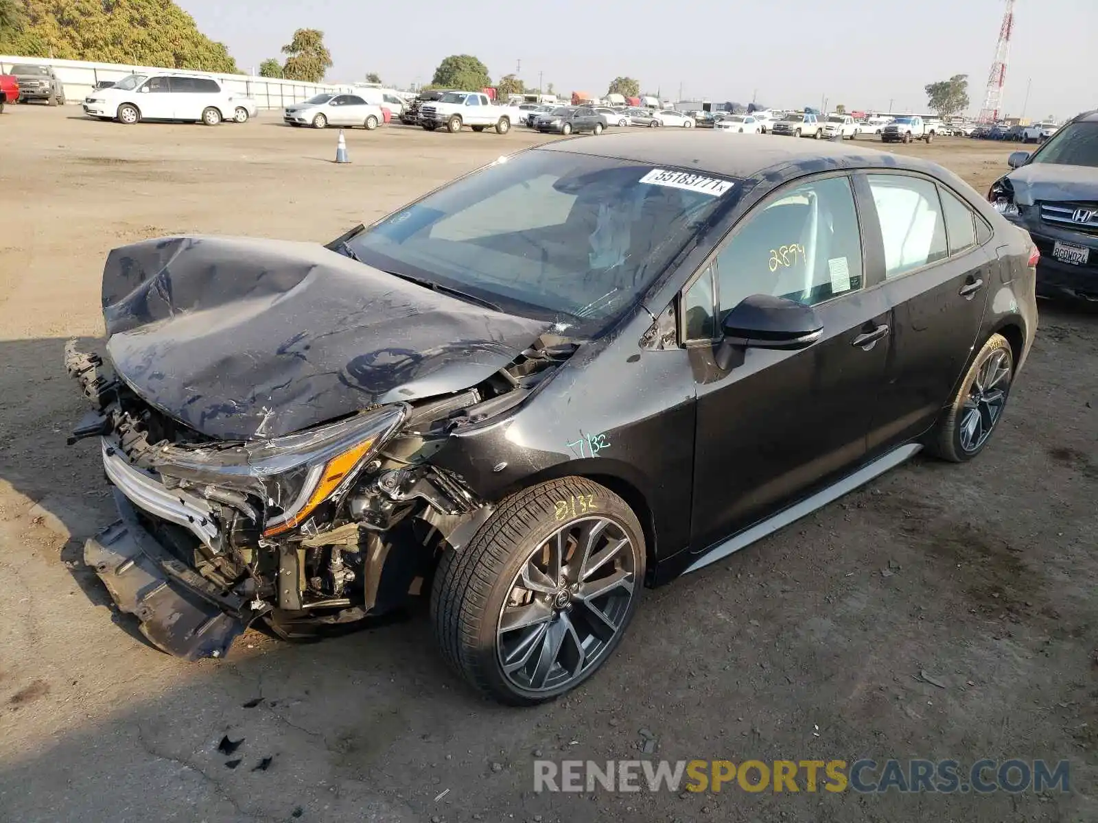 2 Photograph of a damaged car 5YFS4MCE8MP063290 TOYOTA COROLLA 2021