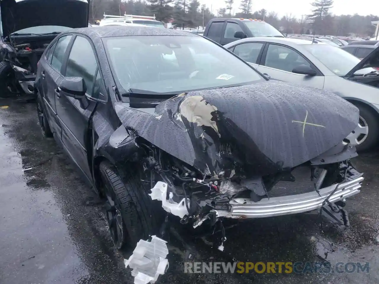 1 Photograph of a damaged car 5YFS4MCE8MP063337 TOYOTA COROLLA 2021