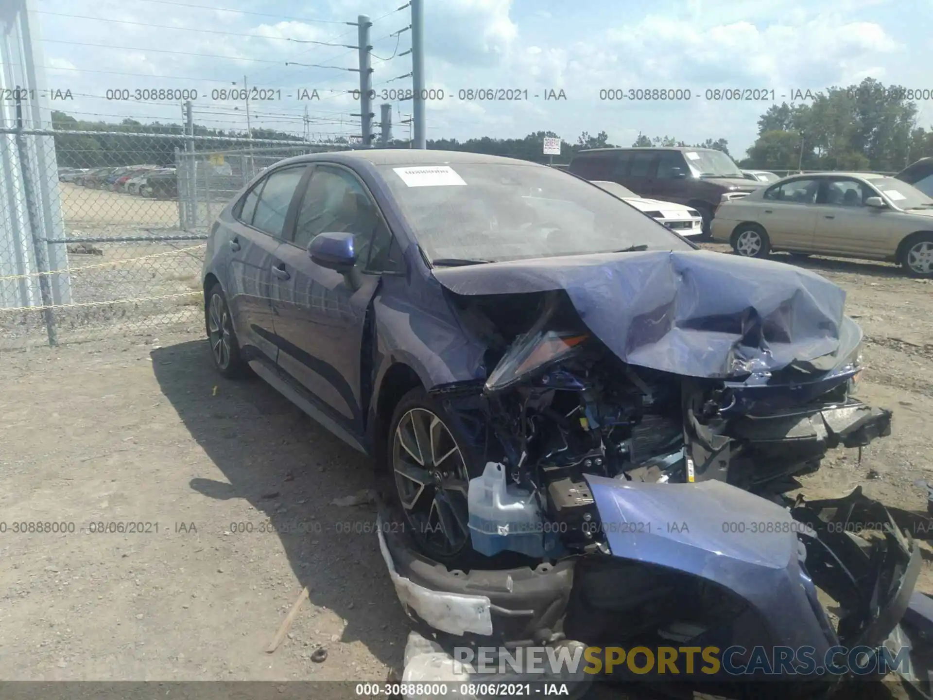 1 Photograph of a damaged car 5YFS4MCE8MP066934 TOYOTA COROLLA 2021