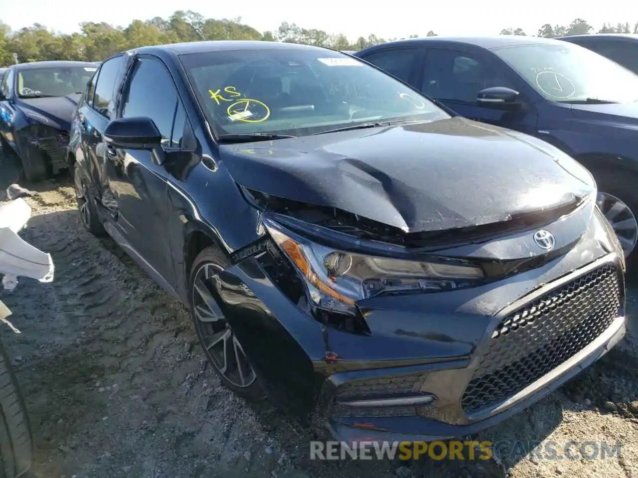 1 Photograph of a damaged car 5YFS4MCE8MP073818 TOYOTA COROLLA 2021