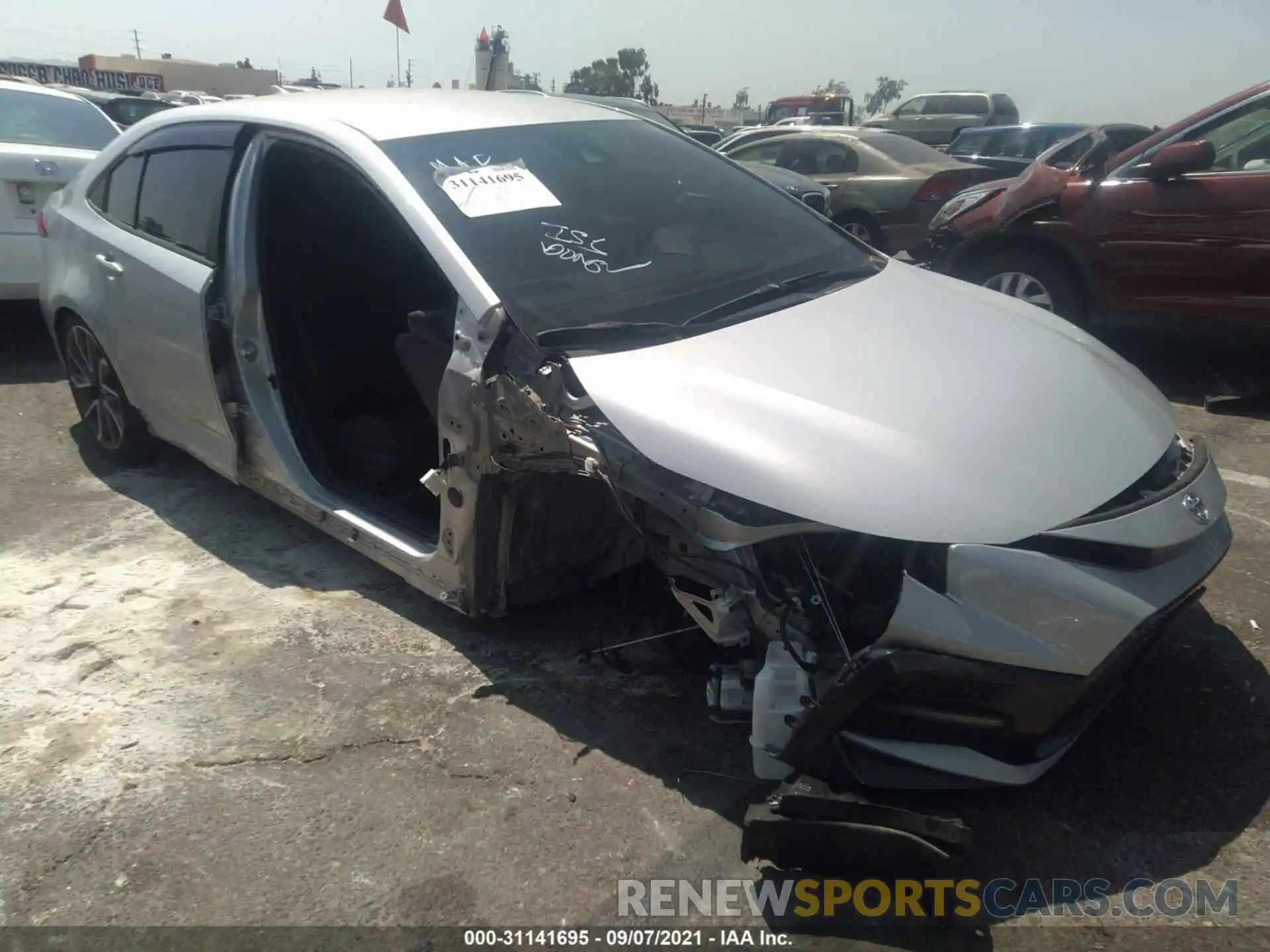 1 Photograph of a damaged car 5YFS4MCE9MP062424 TOYOTA COROLLA 2021