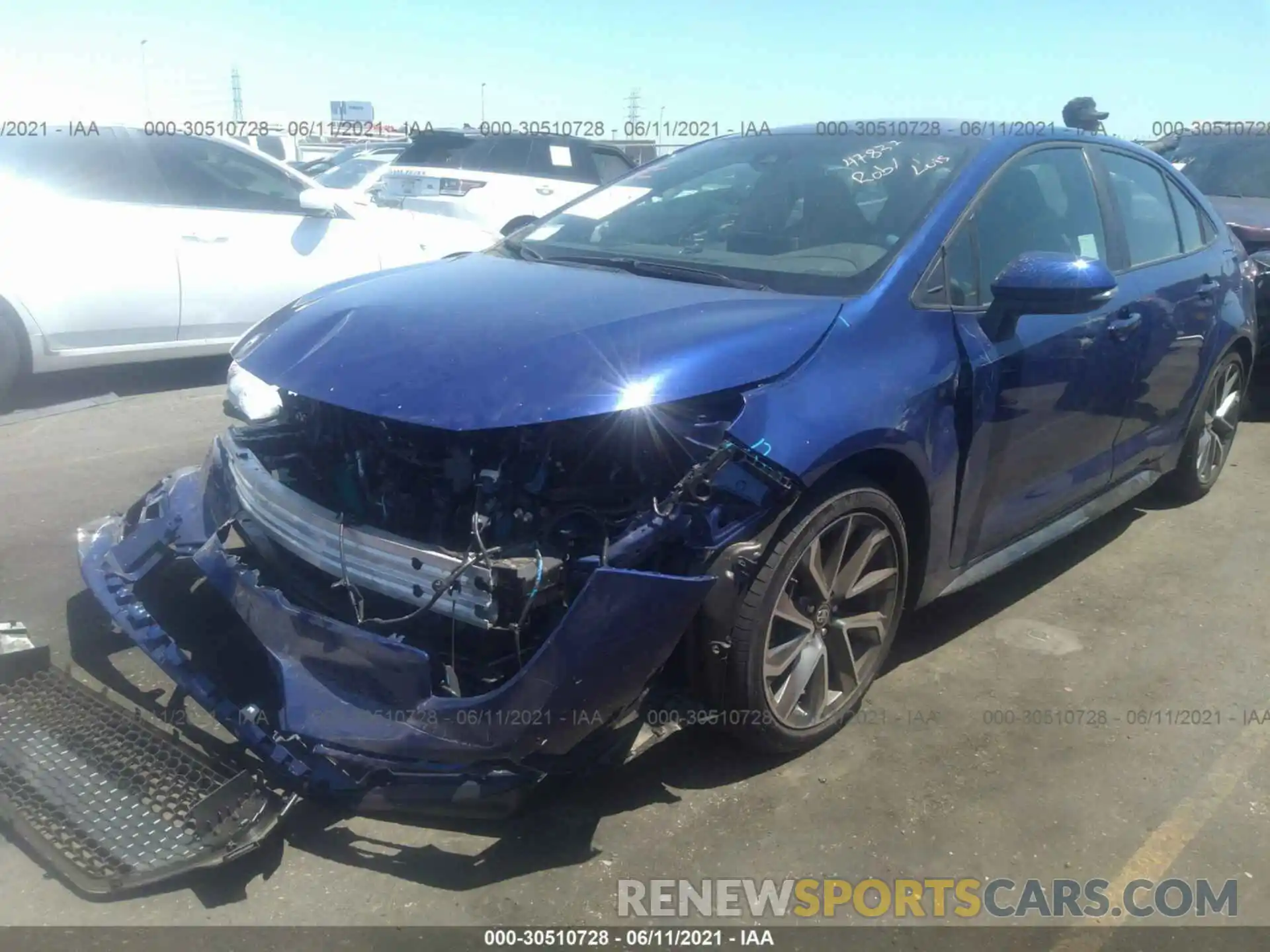 2 Photograph of a damaged car 5YFS4MCE9MP079191 TOYOTA COROLLA 2021