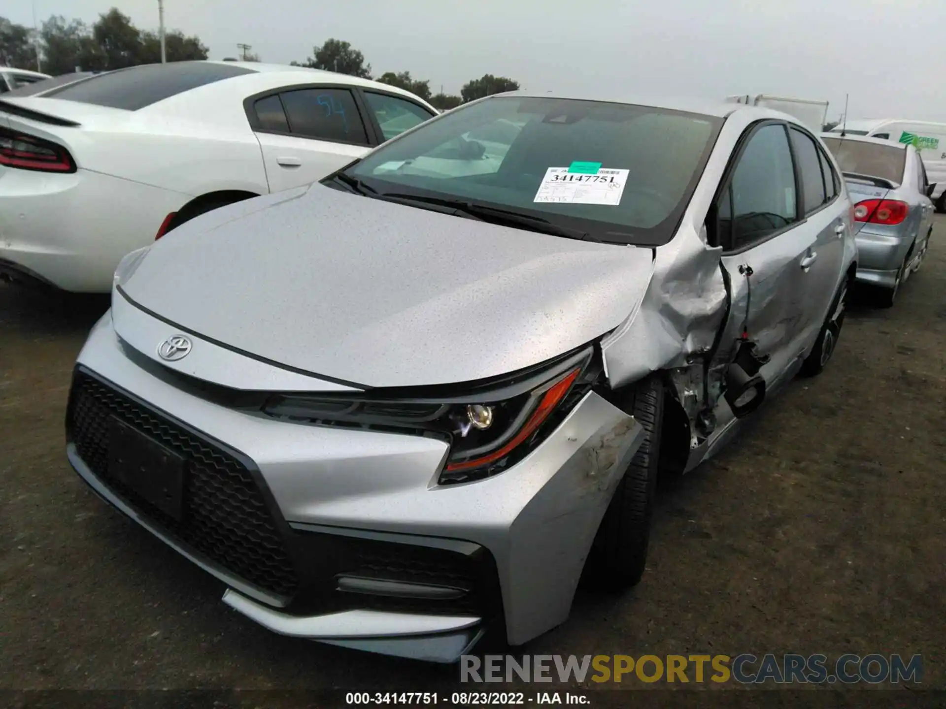 2 Photograph of a damaged car 5YFS4MCE9MP081393 TOYOTA COROLLA 2021