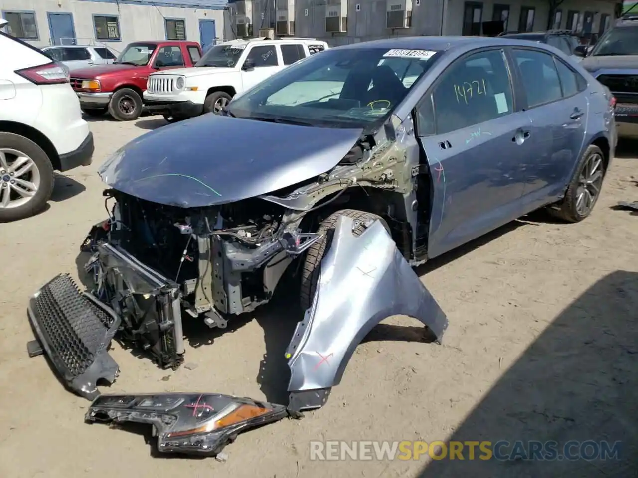 2 Photograph of a damaged car 5YFS4MCE9MP091342 TOYOTA COROLLA 2021