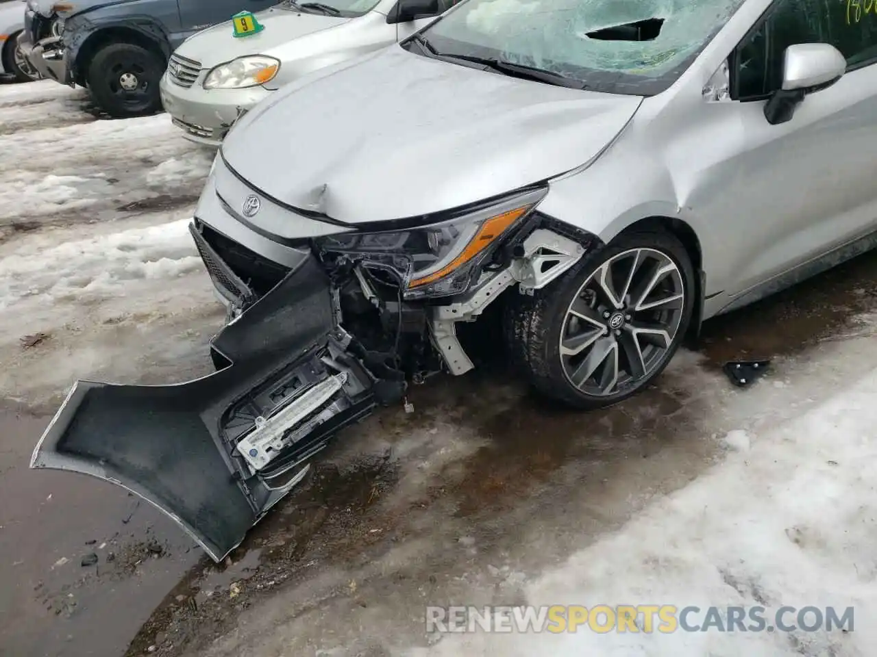 9 Photograph of a damaged car 5YFS4MCEXMP062304 TOYOTA COROLLA 2021