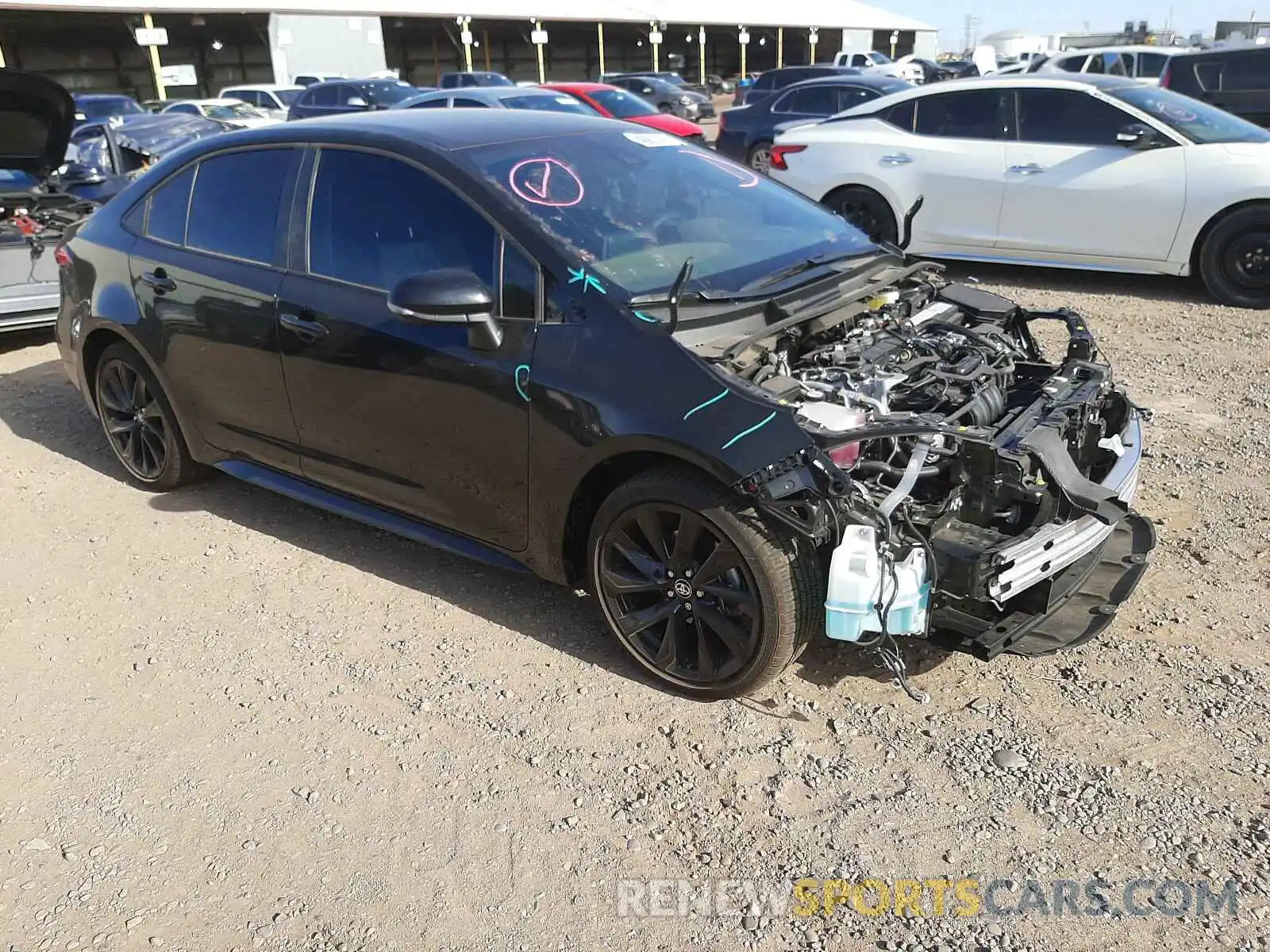 1 Photograph of a damaged car 5YFS4MCEXMP067728 TOYOTA COROLLA 2021